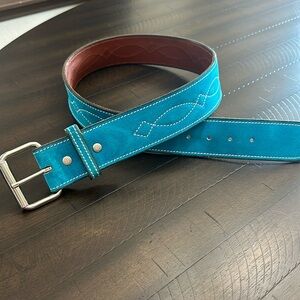 Rebecca Ray turquoise suede belt size M